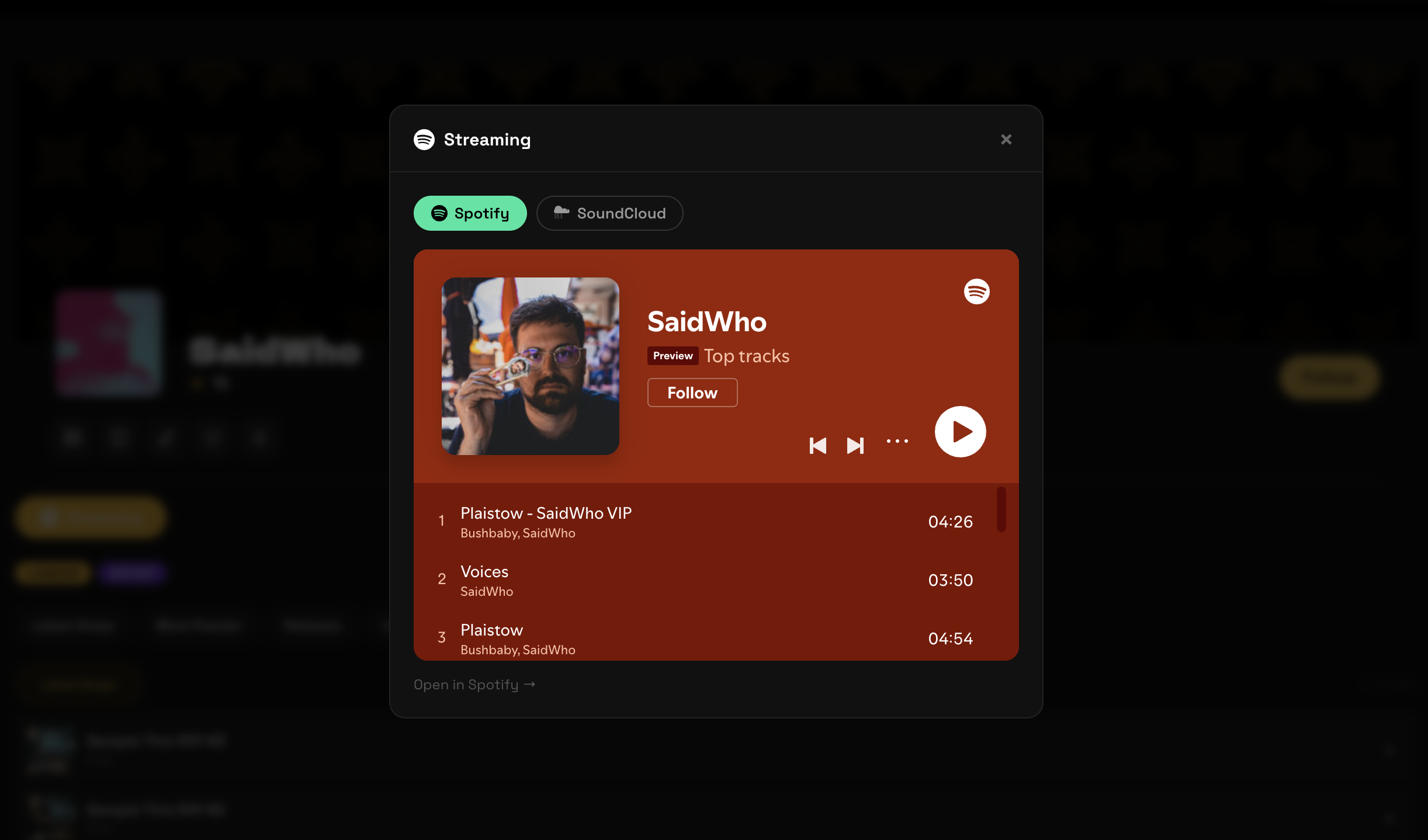 Streaming channels on storefront